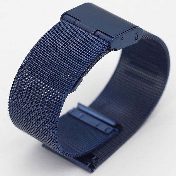 

milanese 10mm 12mm 14mm 16mm 18mm 20mm golden rose gold blue stainless steel watch band milan mesh strap metal watch bracelets, Black;brown