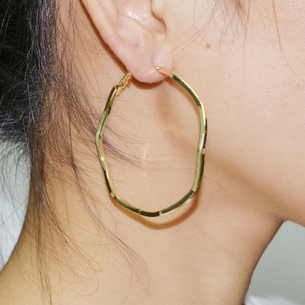 

big circle clip earring for women female fashion jewelry brand gold silver without piercing no hole youth student girl wholesale