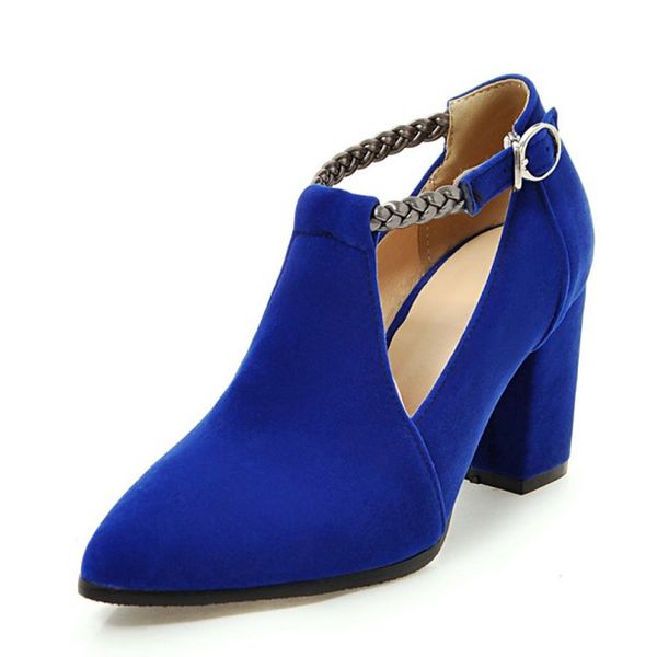 

women pumps high heels ladies shoes elegant pointed toe wedding female shoes 2019 spring fashion size 33-43 blue black