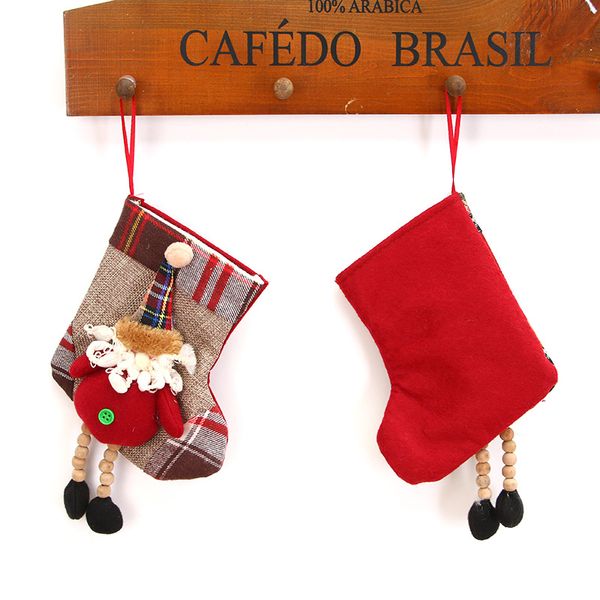 

2/3pcs christmas stocking santa claus elk snowman candy socks new year xmas tree home party hanging decorations kids gift bags