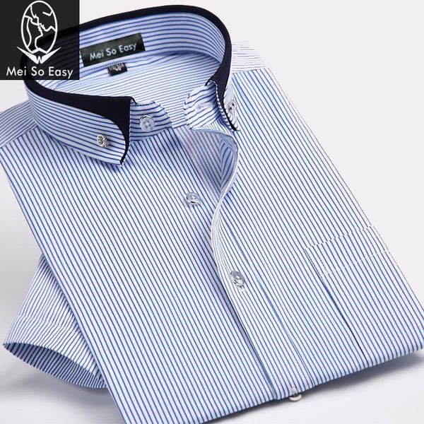 

new arrival summer high qualtiy formal male short-sleeve easy care all-match stripe shirt extra large plus size -6xl7xl8xl9xl, White;black