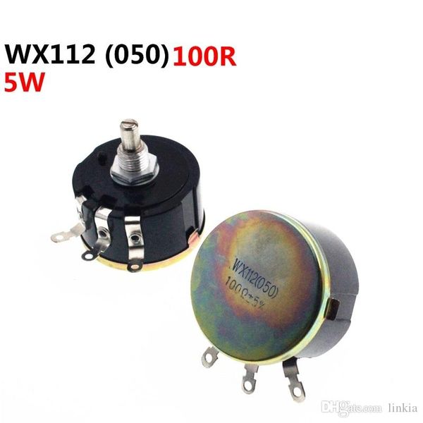 

wx112 wx050 single turn wirewound potentiometer 100r 101 5w