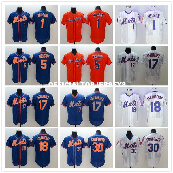 

5 david wright 18 darryl strawberry jerseys white gray red blue, Black;blue