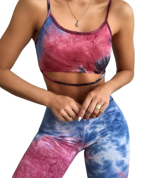 

two piece dress 2021 summer women's sports suit suspender navel vest high waisted pants running fitness leisure women, White