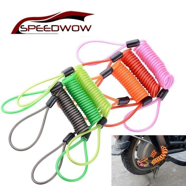 

speedwow 150cm motorbike motorcycle reminder cable wheel spring bicycle disc lock security anti-theft protection alarm lock