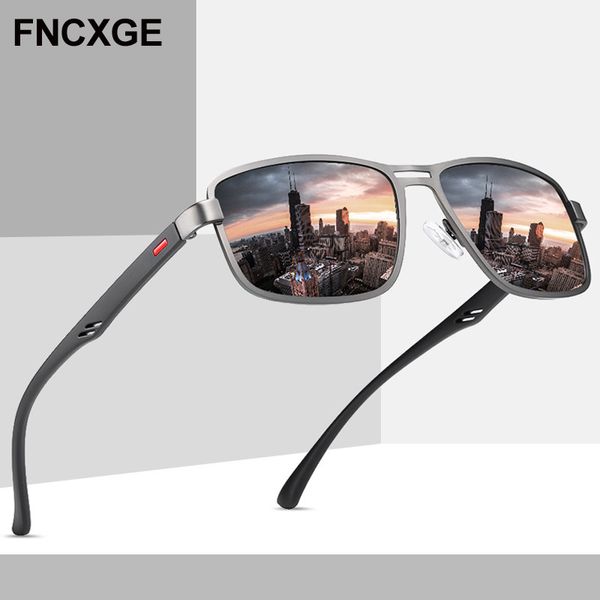 

2020 new mens sunglasses men polarized square driving sun glasses uv400 goggle metal frame fishing eyewear fashion 5925, White;black
