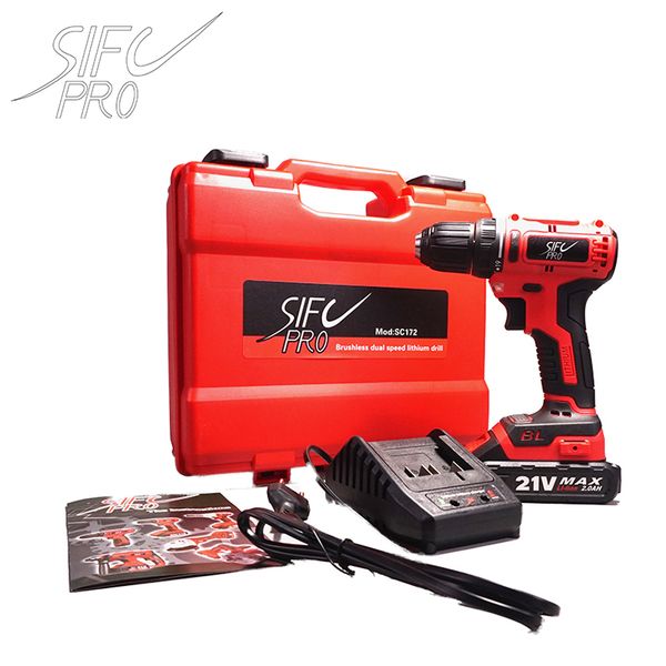 

sicf 20v max cordless drill brushless motor max 40n.m electric screwdriver sc172 mini drill lithium-ion led light home diy