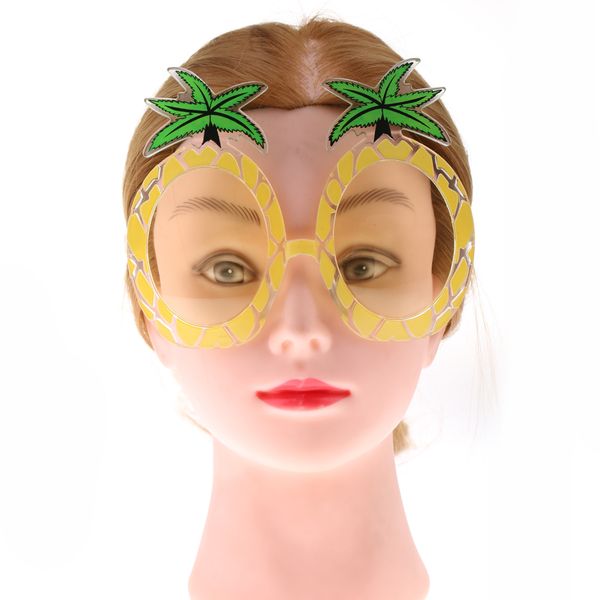 

funny tropical pineapple sunglasses hawaiian beach party glasses summer beach party costume accessories for laua tiki, Silver