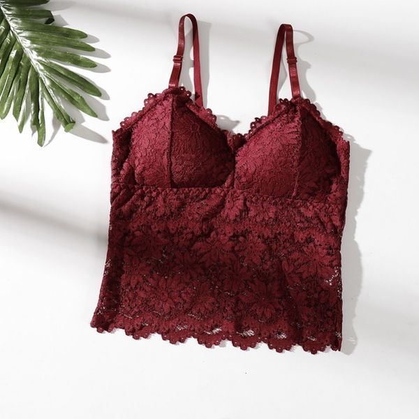 

tank tank lace women beauty strap camis chest pad summer crop polyester gathered push up bra women camisole, White