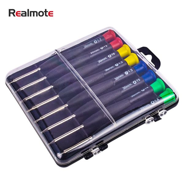 

realmote 8pcs multifunctional precision screwdriver set screw drivers home diy repair tools for clock pc watch