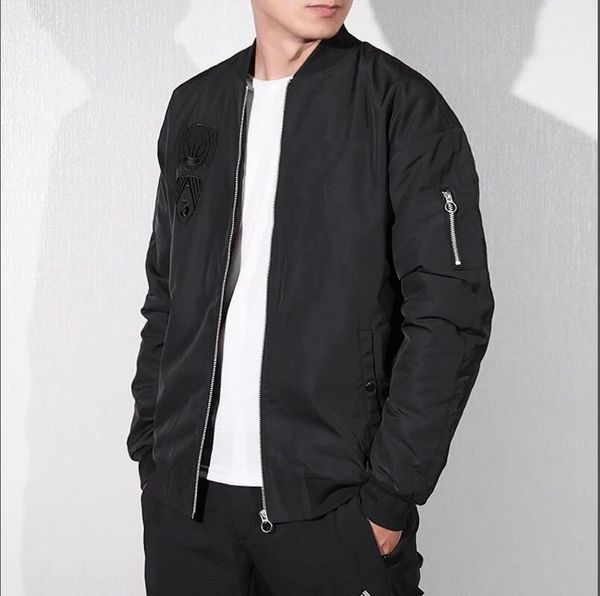 

adidas jacket adidas повседневный пальто весна марка mens bomber jacket тонкие мужчины бейсбольные куртки пальто сплошного цвета вскользь ку, Black;brown