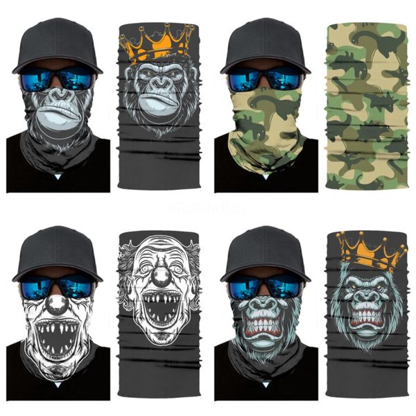 

tncfm headband skull scarf hip-hop bandanas head skull scarf scarves cycling pocket towel magic neck outdoor skull vintage bandana face m#70, Blue;black