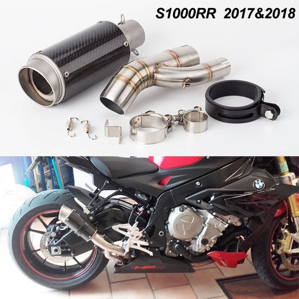 

motorcycle modified exhaust pipe muffler carbon fiber exhaust ar slip-on for s1000rr s1000 rr 2017-2019