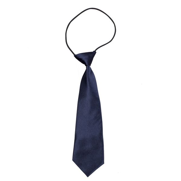 

kids children solid blue neck tie polyester necktie, Black;gray