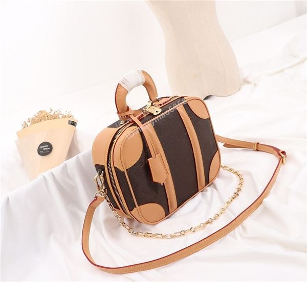 

single vintage mini box designer luxury leather shoulder bags crossbody real fashion handbags luggage 25cm lady canvas purse women clas tjdq, Red;black