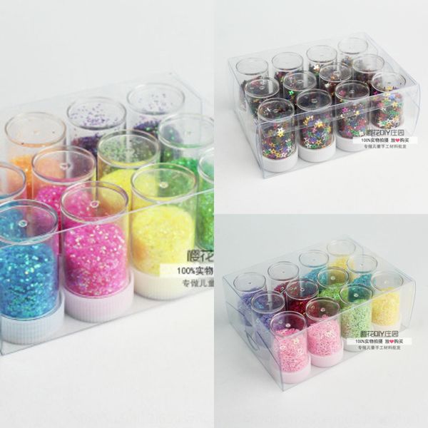 

lck9u colorful gold diy sequins accessories sequins handmade materials children diy children's painting flash powder flash powder acces, Slivery;white