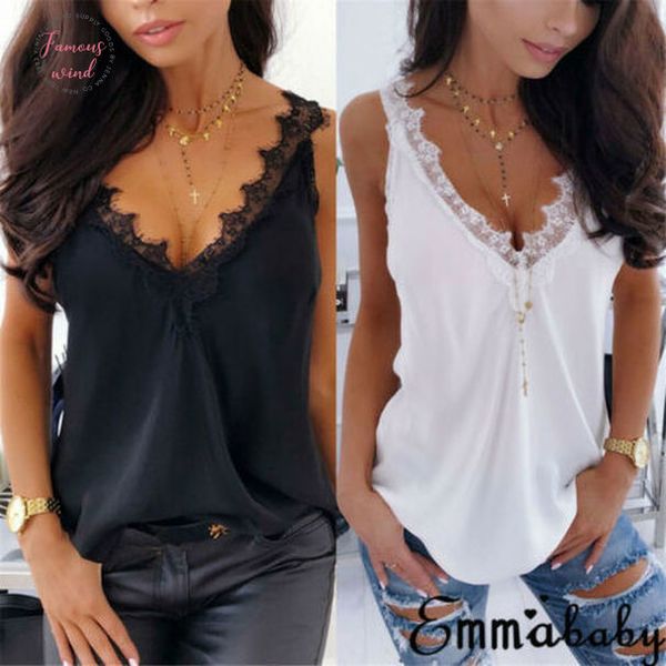

tank women lace strappy sleeveless camisole vest tank silk cami satin effect drop shipping, White
