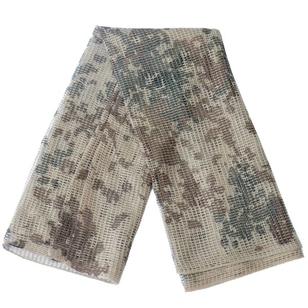 

190x90cm scarf cotton camouflage mesh scarf face veil camping hunting multi purpose hiking desert camouflage, Blue;gray