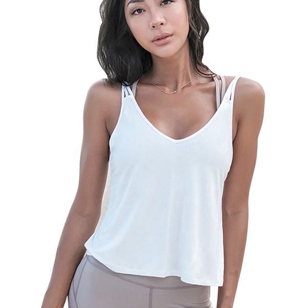 

women's summer cooling mesh relaxed strappy quick dry soft tennis dance jogging tank, White;red