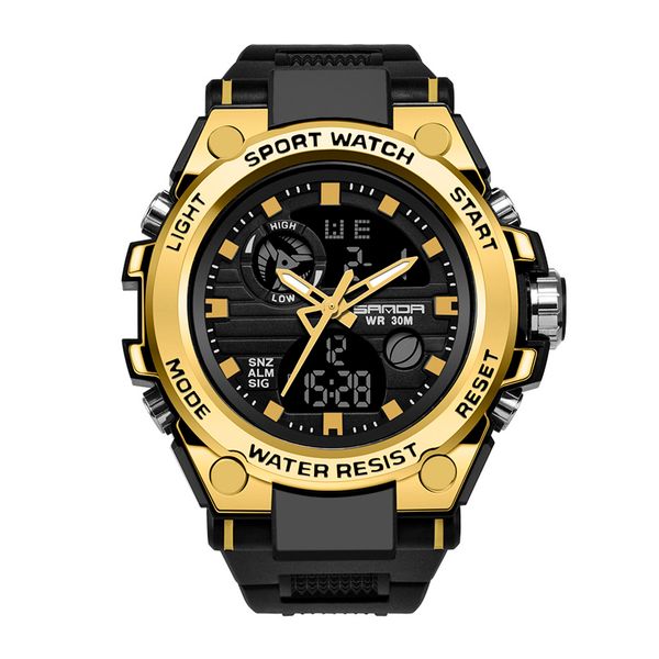

gift watch men watches sport fashion watch men reloj led dual display relogio digital montre homme erkek kol saati *a, Slivery;brown