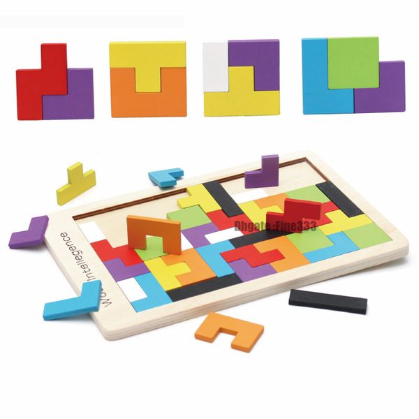 

colorful wooden tangram brain teaser puzzle toys tetris game preschool magination intellectual educational kid toy gyh