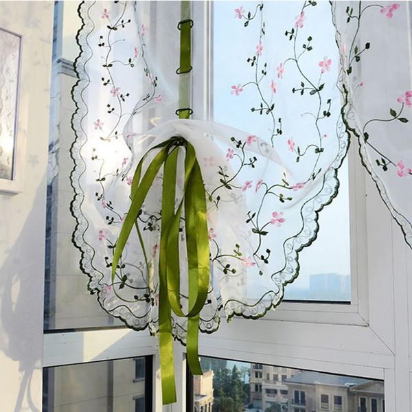 

embroidery curtain modern roman blinds door curtain window room divider valance living room decoration home textile