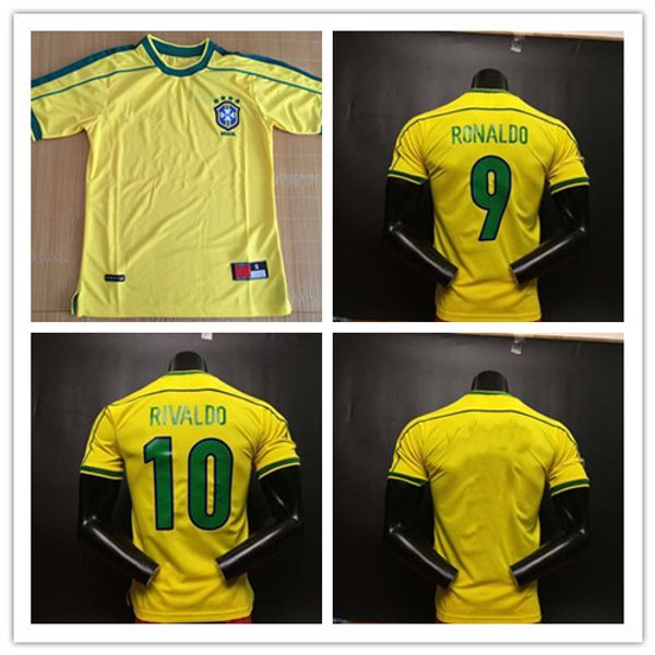 

brazil retro jer ey occer jer ey 1998 world cup brazil rivaldo r carlo bra il football jer ey hirt hipping