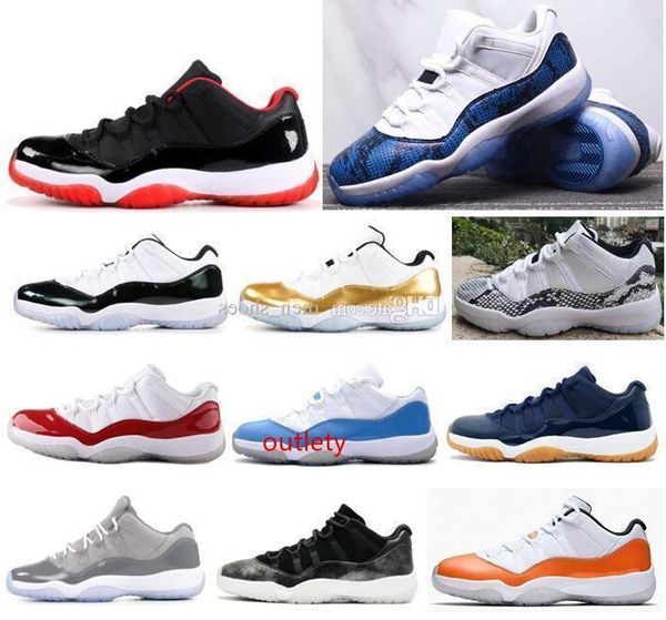 

высокое качество 11 низкая синяя змеиная кожа разводится церемония закрытия темно-камедь баскетбольная обувь мужчины 11s unc вишневый универ