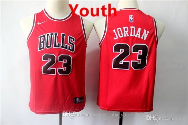 

kids 23 michael retro black red white authentic youth vancouver chicago bulls michael basketball vintage jersey 03