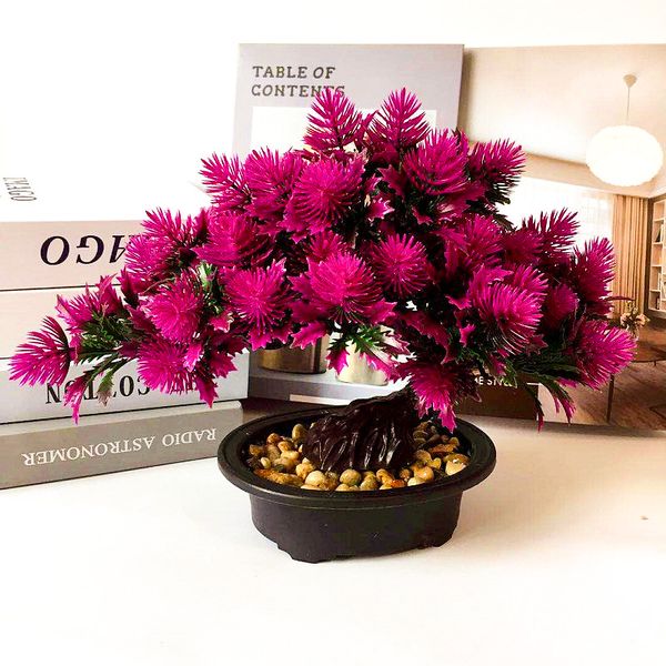 

artificial plastic plant potted welcome pine floral simulation home shop decors
