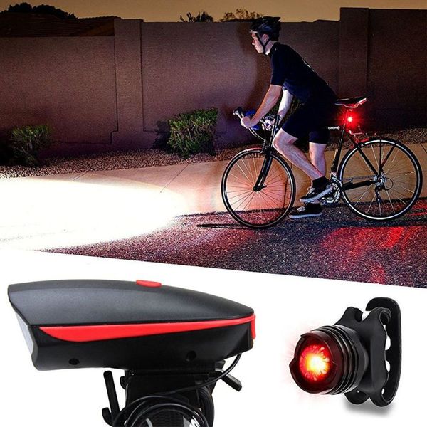 

bicycle head lamp usb charging headlights with bell mountain bike highlighting light outdoor cycling equipment