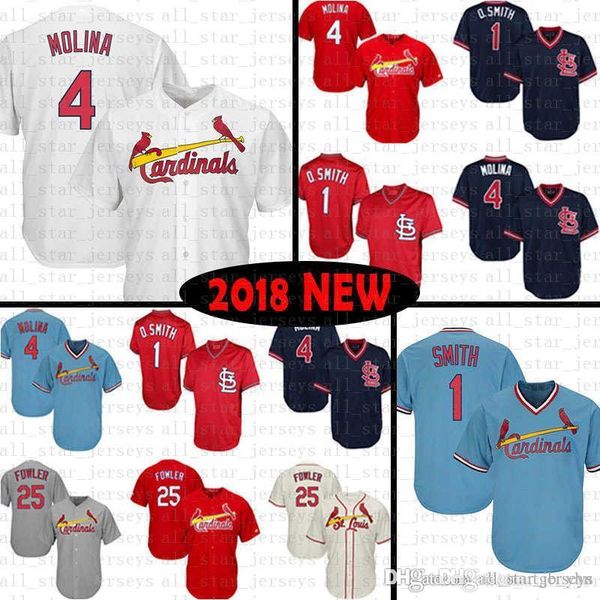 

Stitched Cardinals 4 Yadier Molina St. Louis Baseball Jersey 25 Dexter Fowler 1 Ozzie 46 Smith Jerseys Red white Blue size m-xxxl