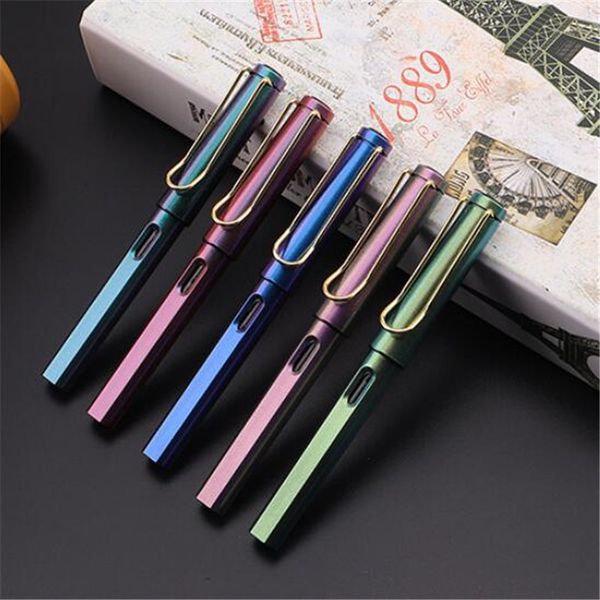 

creative fountain pen 0.5mm positive pens colorful starry ink sac fountain pens for writing kids gift ink pen stationery