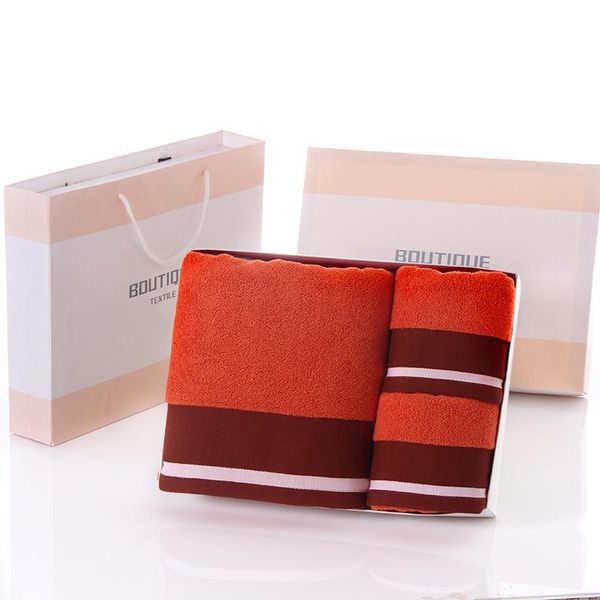 

high-grade plain cotton towel thick absorbent bath towel three-piece