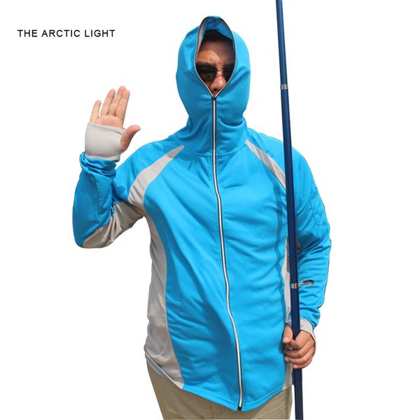 

the arctic light long sleeve shirt uv protection quick dry t shirt men blue climbing hiking fishing clothes outdoor, Gray;blue