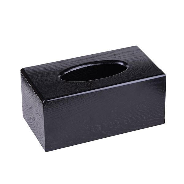 

creative tissue box rectangle car paper towel holder desknapkin storage container for home office - 23x12x10.5cm (black