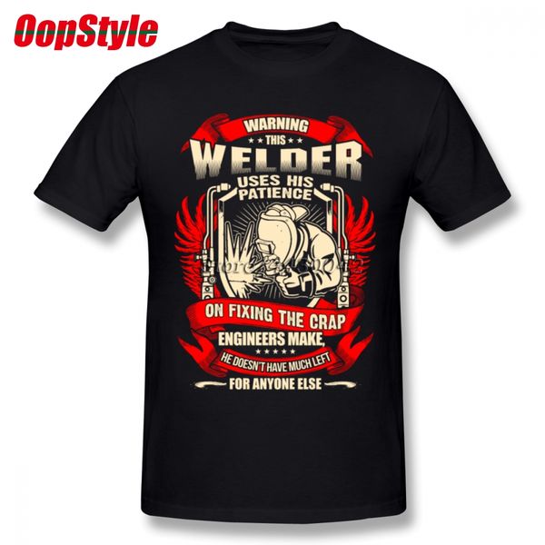 

welders vintage t shirt short sleeve custom men's t-shirt 2017 new crazy cotton plus size funny t shirts, White;black