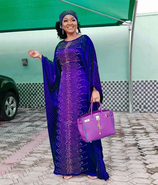 

women designer maxi dresses heavy cross-border supply of loose silk beading plus one drilling process hooded robes muslim style, Black;gray