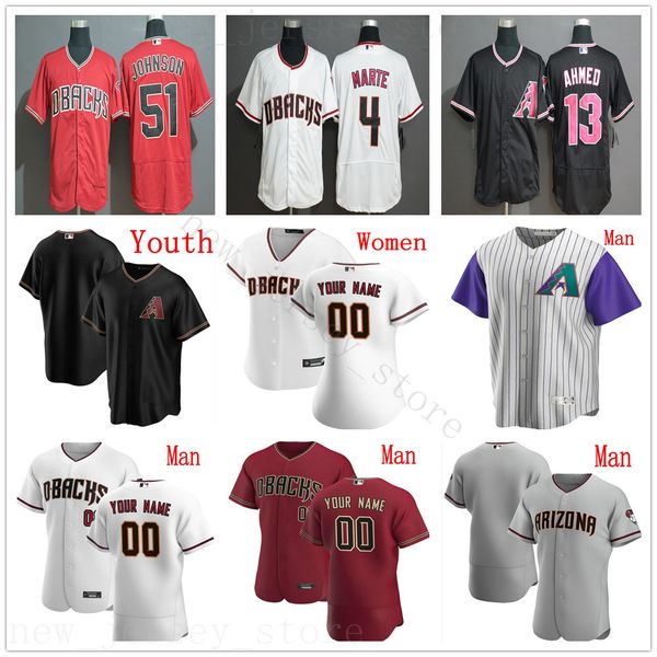

custom 2020 men kids women baseball 38 robbie ray 25 archie bradley 56 kole calhoun 29 merrill kelly luis gonzalez steve finley jerseys, Blue;black