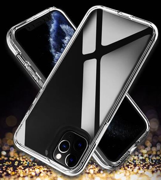 Trasparente robusta cassa del telefono della radura TPU antiurto per l'iPhone XS 11 Pro Max 6 7 8 Samsung LG Motorola Huawei Xiao Mi