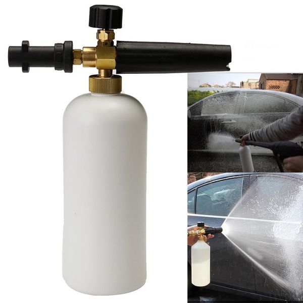 

high pressure washer jet 1/4" 1l foam lance cannon car clean washer bottle water spray pot for karcher k series pressure