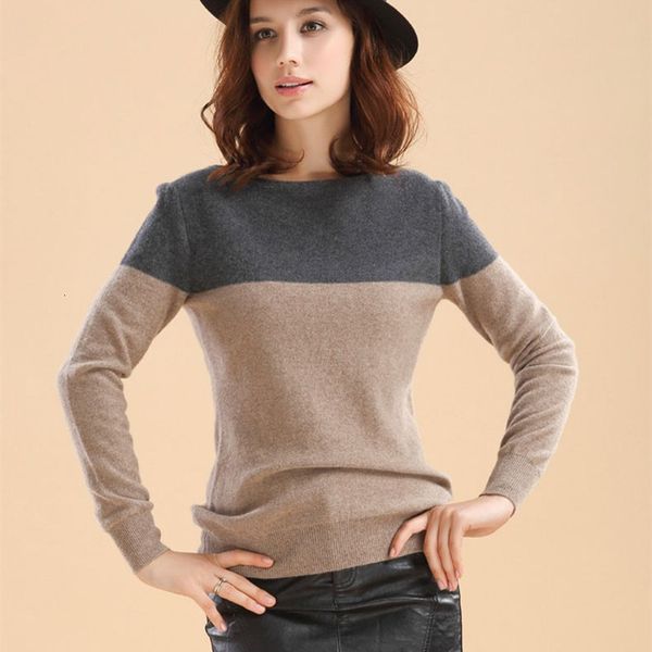 

women's sweater, new wool sweater, round collar women's sweater, White;black