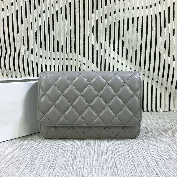 

Grey Shoulder Bags Women Cross Body Bag Luxury Leather Shoulder Handbags Gold Silver Chain Clutch Wallet Ladies Cover Handbags