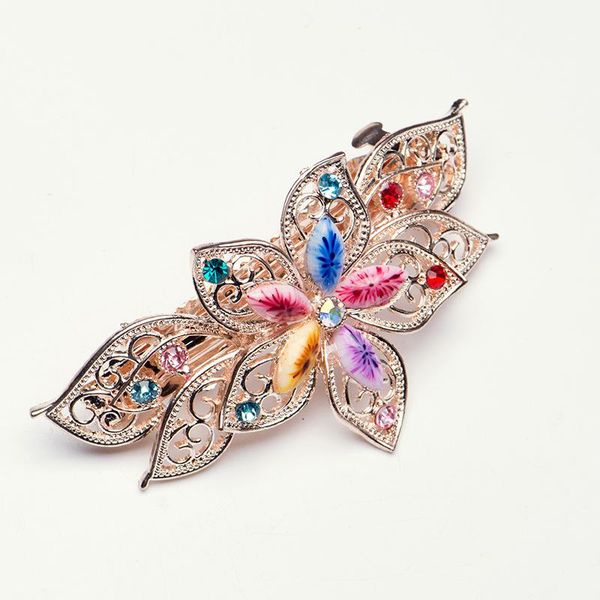 

net new korean headdress hairpin red alloy rhinestone hair accessories beautiful spring clip stall selling wholesale manufacturers