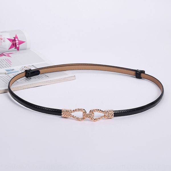 

simple all-match buckle nv shi dai women's leather thin simple all-match buckle nv shi dai leather belt women's thin belt, Black;brown