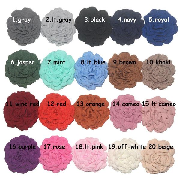 

mengna 60pc/lot 3.6" burning flowers,diy fabric flower without clips,burned flower girls vintage soft artificial flowers, Slivery;white