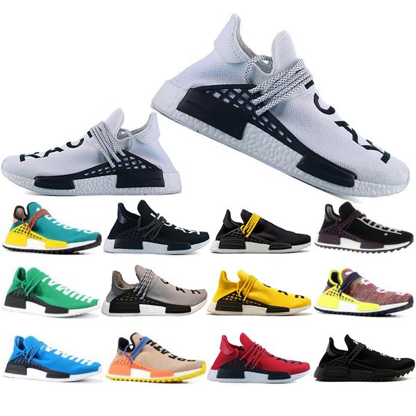 

new arrival human race trail running shoes nerd black cream men women pharrell williams hu runner yellow white red sports runner sneaker