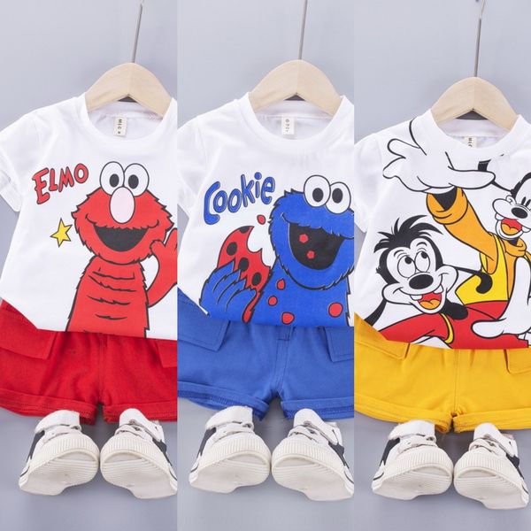 

xhzmo handsome children's children's wear suit boys' summer wear 2020 foreign style small and medium children short sleeve tw