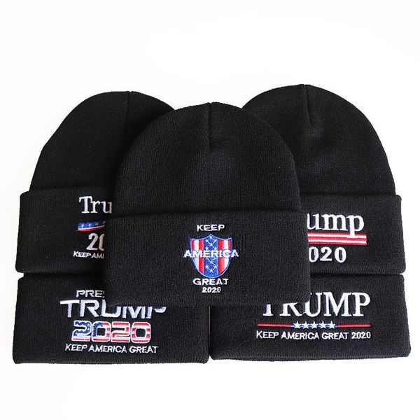 

trump 2020 keep america great hat cap hip hop шапочки вязаная зима теплая cap регулируемая прохладный вышивка hat cosplay подарков, White