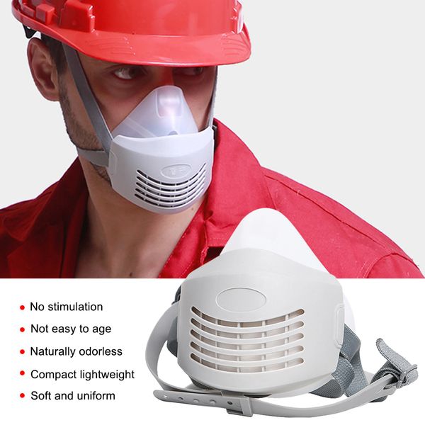 

1020 anti dust mask pm2.5 harmful particles filter facepiece respirator outdoor cycling silicone protection masks, Black